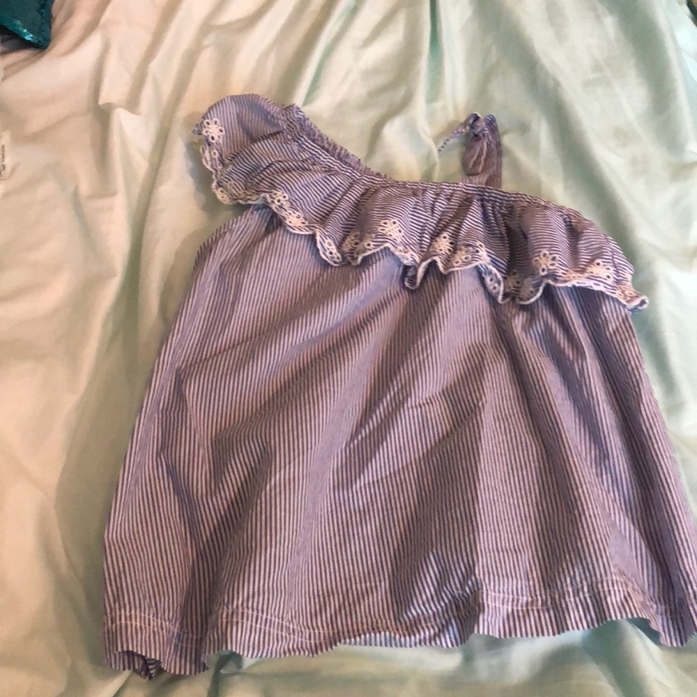 Wonderful blue and white striped summer shirt